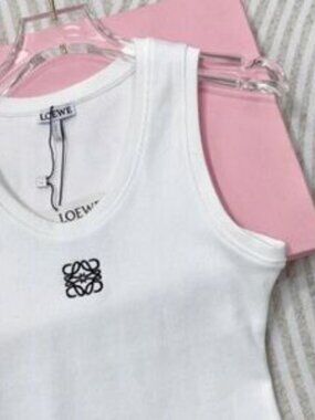 Loewe White Sleeveless Tank Top